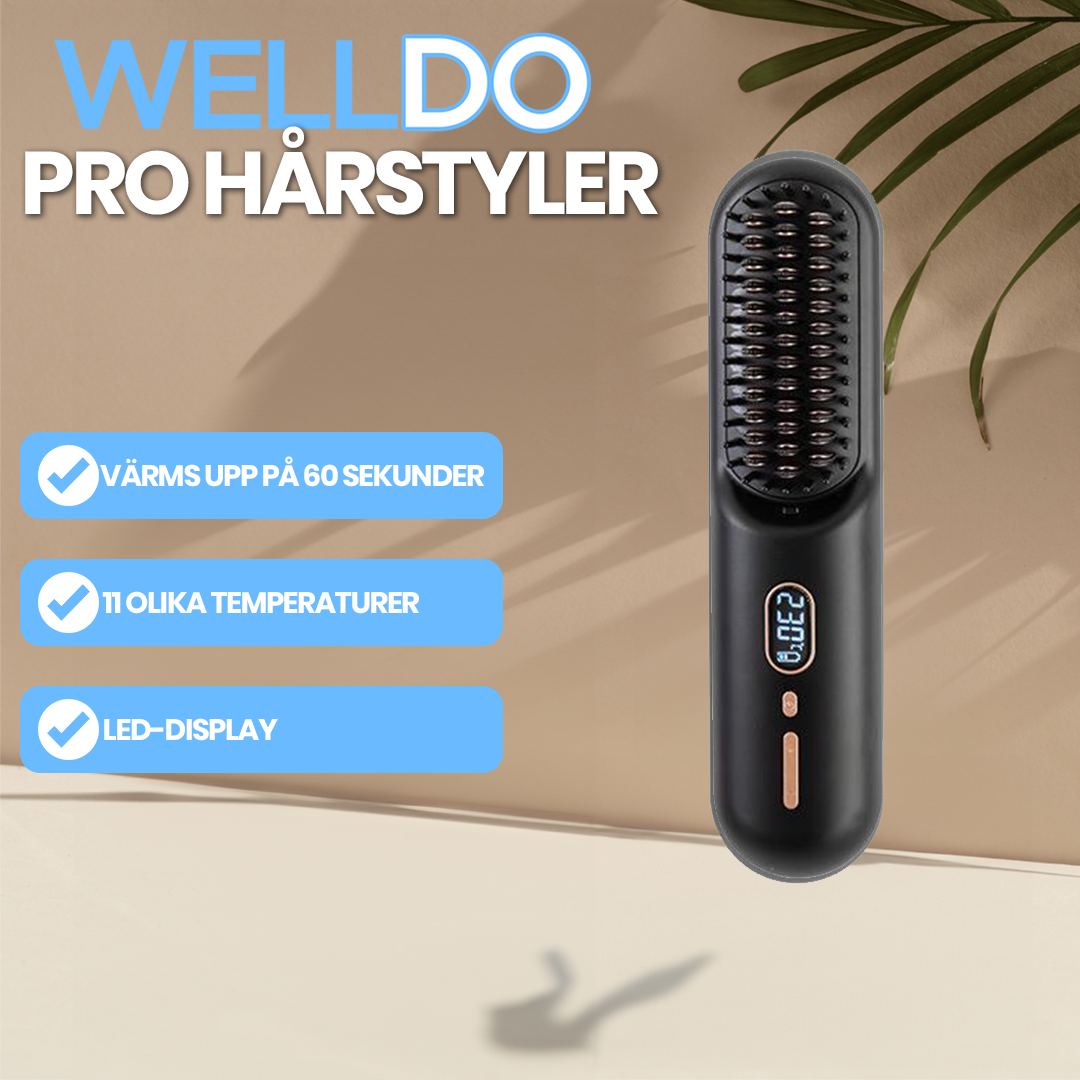 Welldo™ PRO Trådlös Hårstyler